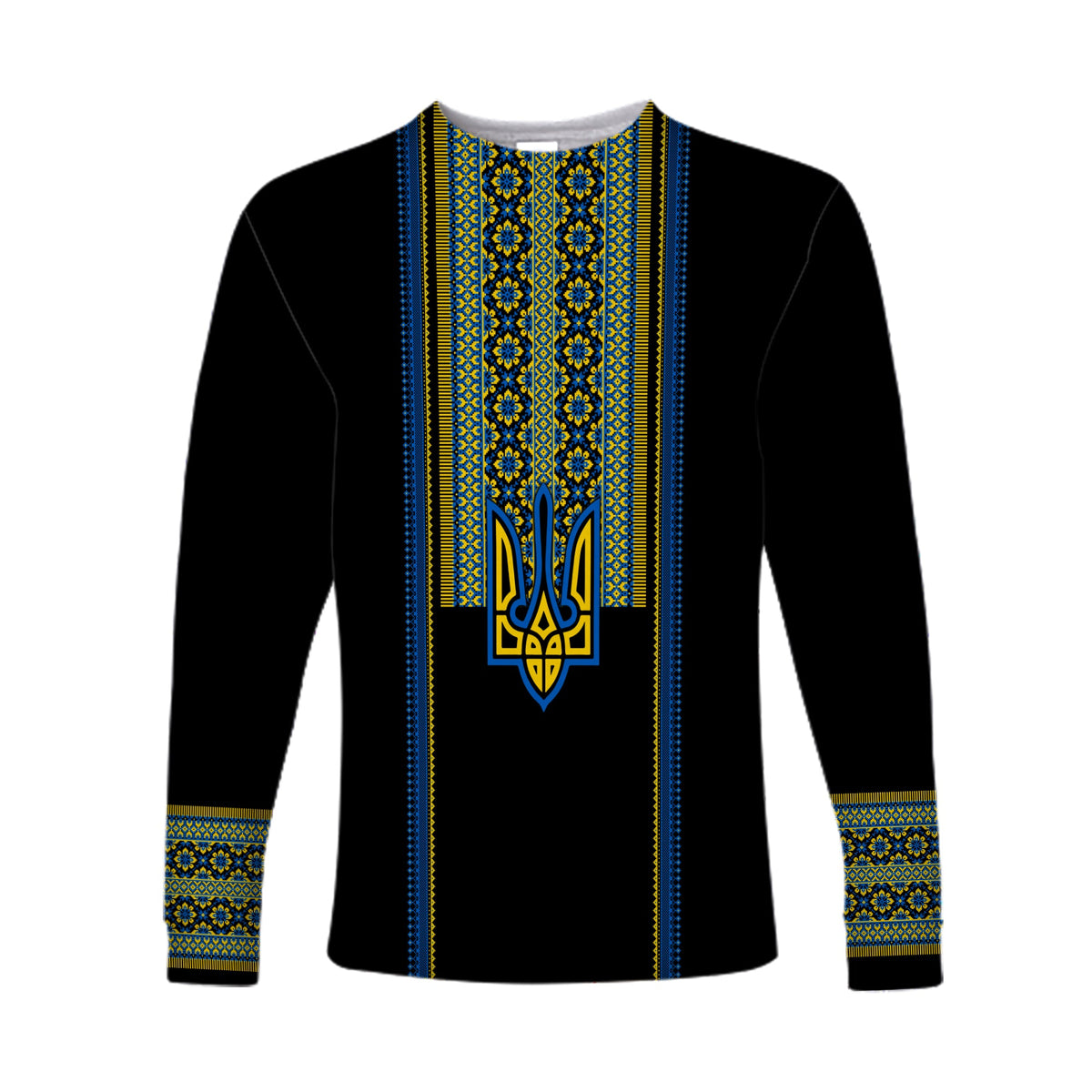 Ukraine Folk Patterns Long Sleeves Shirt Unity Day - Wonder Print Shop