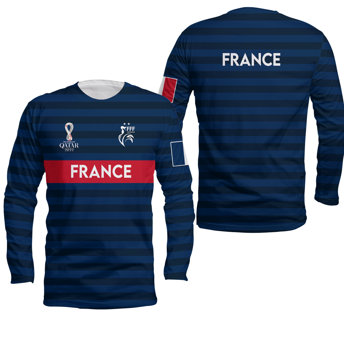France Football World Cup 2022 Long Sleeve Shirt - LT2 - Wonder Print Shop