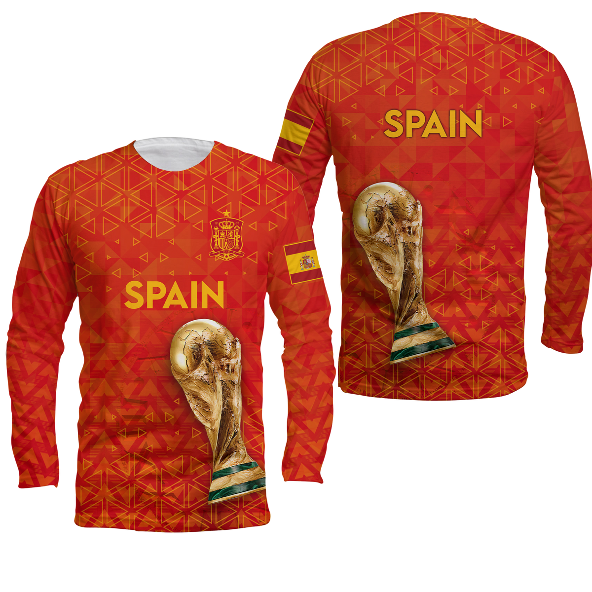 Spain Football World Cup 2022 Long Sleeve Shirt - LT2 - Wonder Print Shop
