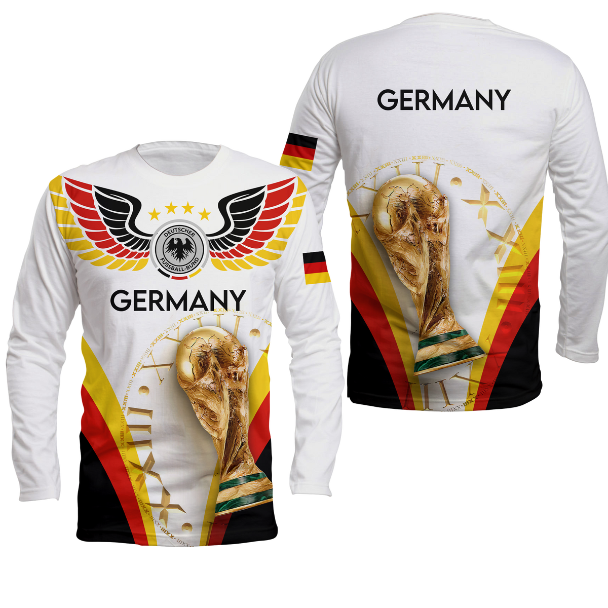Germany Football World Cup 2022 Long Sleeve Shirt - LT2 - Wonder Print Shop