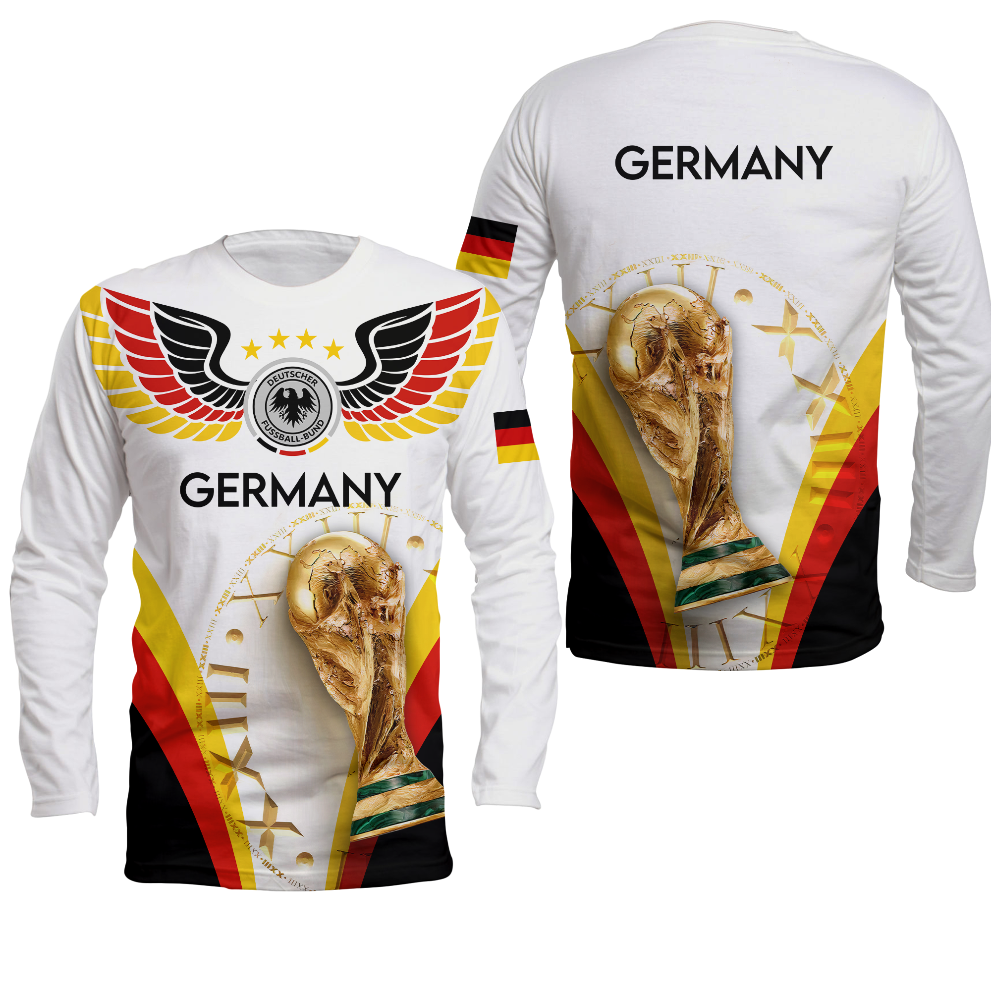 Germany Football World Cup 2022 Long Sleeve Shirt - LT2 - Wonder Print Shop