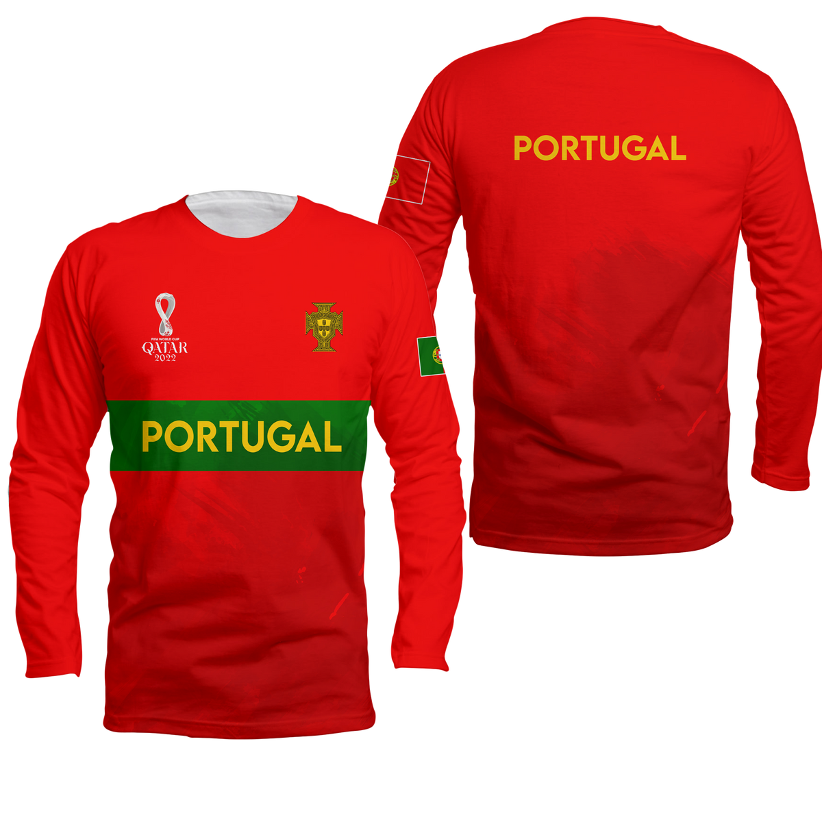 Portugal Football World Cup 2022 Long Sleeve Shirt - LT2 - Wonder Print Shop
