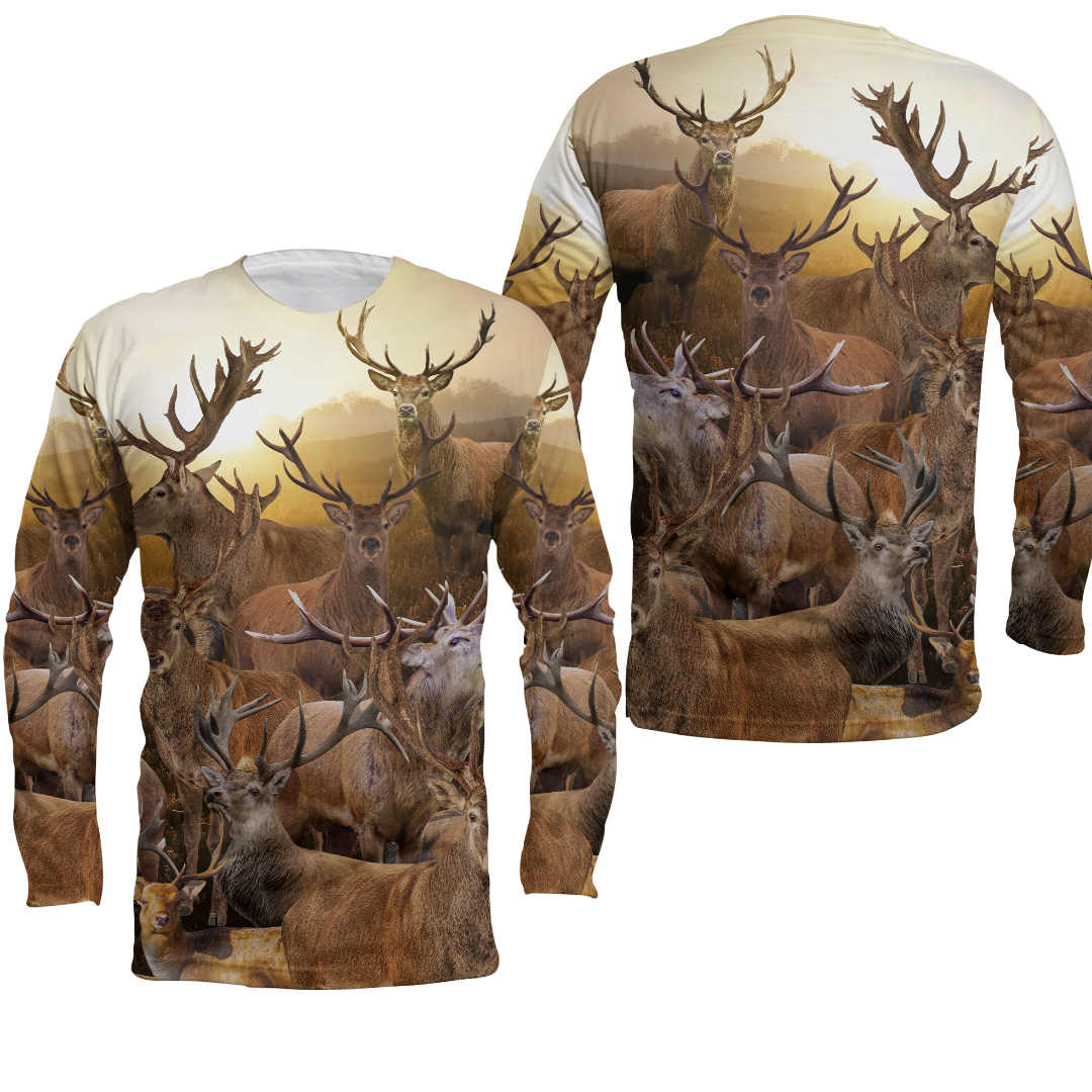 Deer Hunting - Like Hunting, Like Wild Life Long Sleeve Shirt - LT2 - Wonder Print Shop