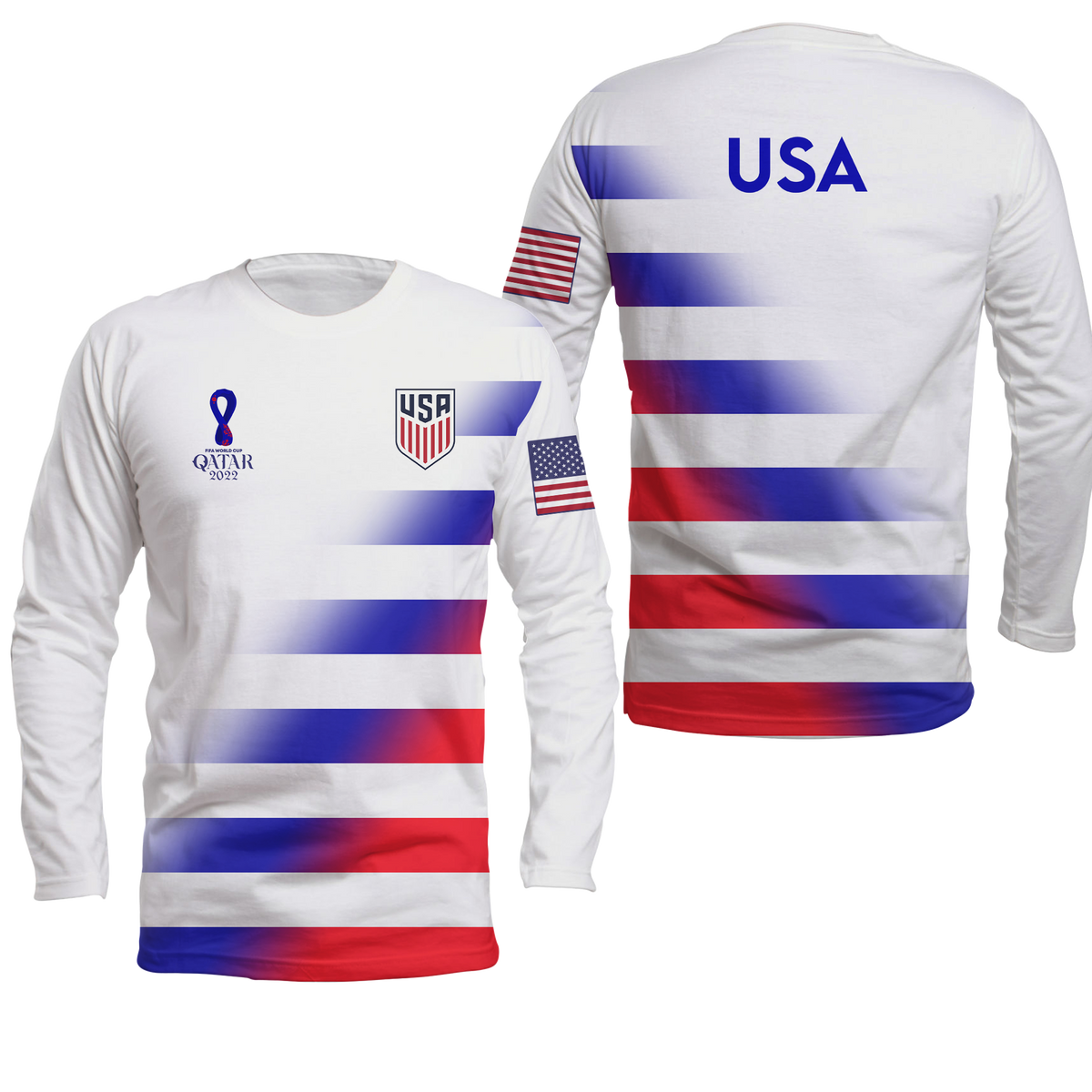 USA Football World Cup 2022 Long Sleeve Shirt - LT2 - Wonder Print Shop