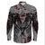 Viking Raven With Valknut Long Sleeve Button Shirt Style Blood RLT12 - Wonder Print Shop