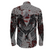 Viking Raven With Valknut Long Sleeve Button Shirt Style Blood RLT12 - Wonder Print Shop