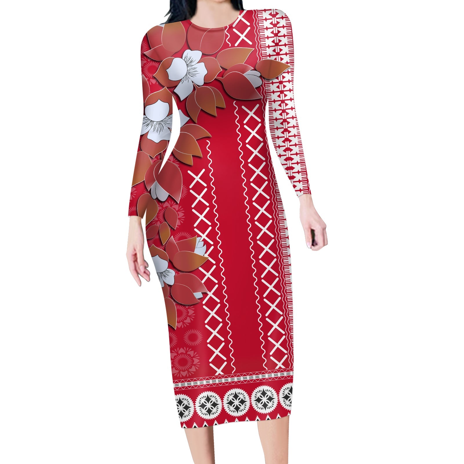 fiji-long-sleeves-dress-tagimoucia-mixed-white-tapa-style