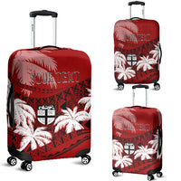 Personalised Fiji Day Luggage Cover Flying Fijians Masi Kesa Style - Red - Wonder Print Shop
