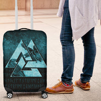 Viking Luggage Covers - Huginn Muninn Ravens from Odin Viking - Cyan Version Luggage Covers RLT12 - Wonder Print Shop