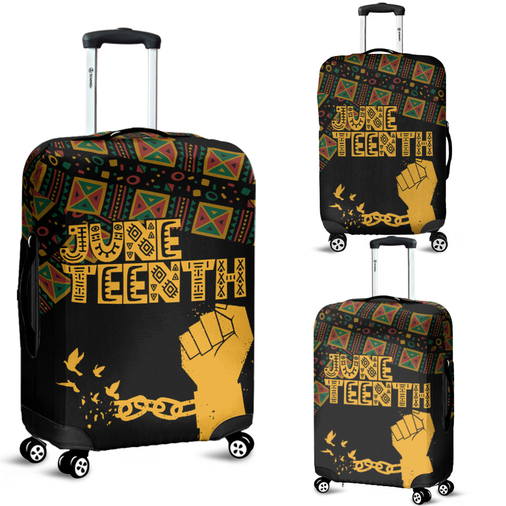 Juneteenth Tribal Pattern Luggage Cover Freedom Day - Wonder Print Shop