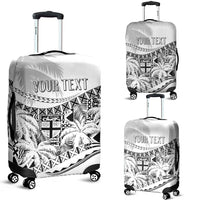 Personalised Fiji Day Luggage Cover Flying Fijians Masi Kesa Style - White - Wonder Print Shop