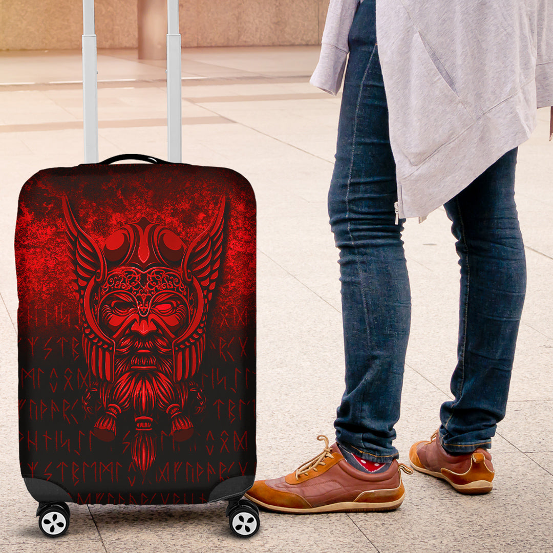 Viking Luggage Covers - Viking Odin Allfather In Asgard - Red Version Luggage Covers RLT12 - Wonder Print Shop