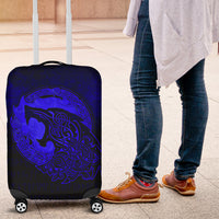 Viking Luggage Covers - Fenrir Viking 3D Tattoo - Blue Version Luggage Covers RLT12 - Wonder Print Shop