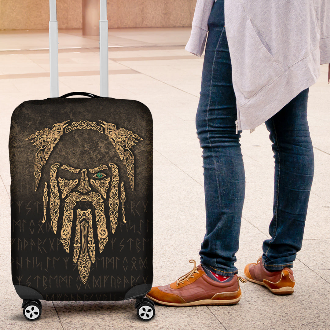 Viking Luggage Covers - Eye of Odin - Gold Version Luggage Covers RLT12 - Wonder Print Shop