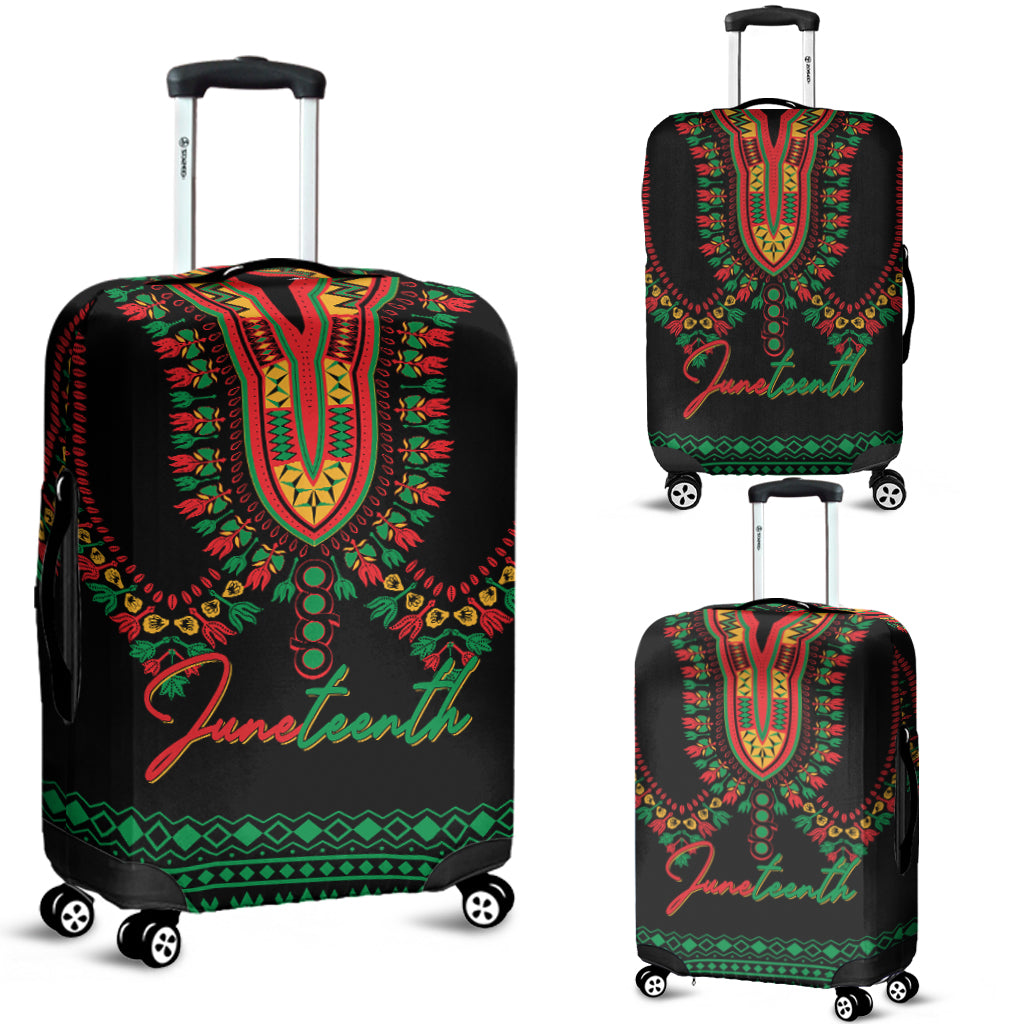 Juneteenth Dashiki Luggage Cover Freedom United - Pan - African Flag - Wonder Print Shop