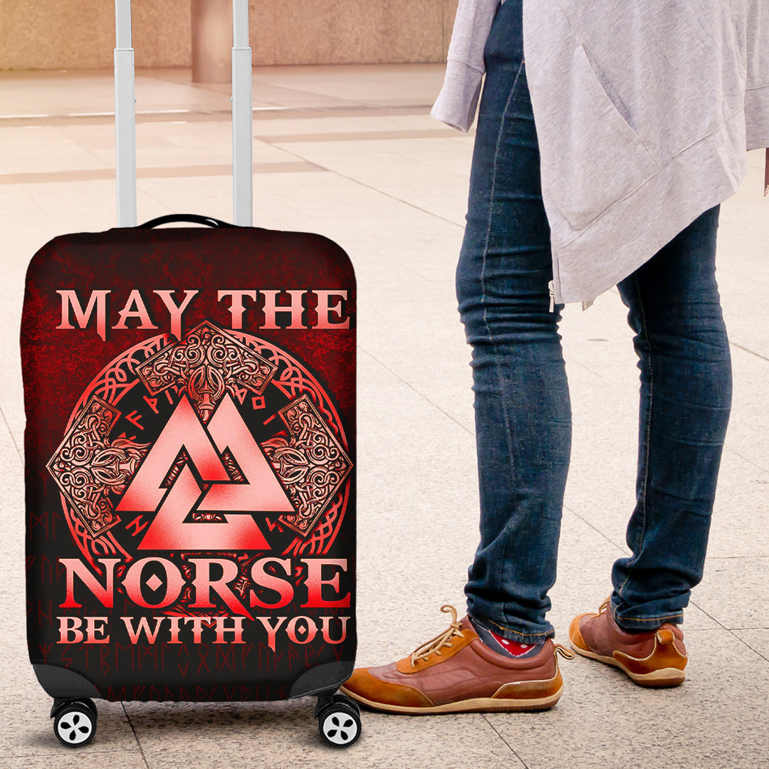 Viking Luggage Covers - May The Norse Be With You Viking - Red Version Luggage Covers RLT12 - Wonder Print Shop