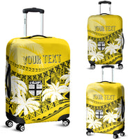 Personalised Fiji Day Luggage Cover Flying Fijians Masi Kesa Style - Gold - Wonder Print Shop