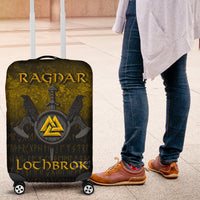 Viking Luggage Covers - Ragnar Lothbrok - Ragnar Lodbrok - Viking Warrior - Gold Version Luggage Covers RLT12 - Wonder Print Shop