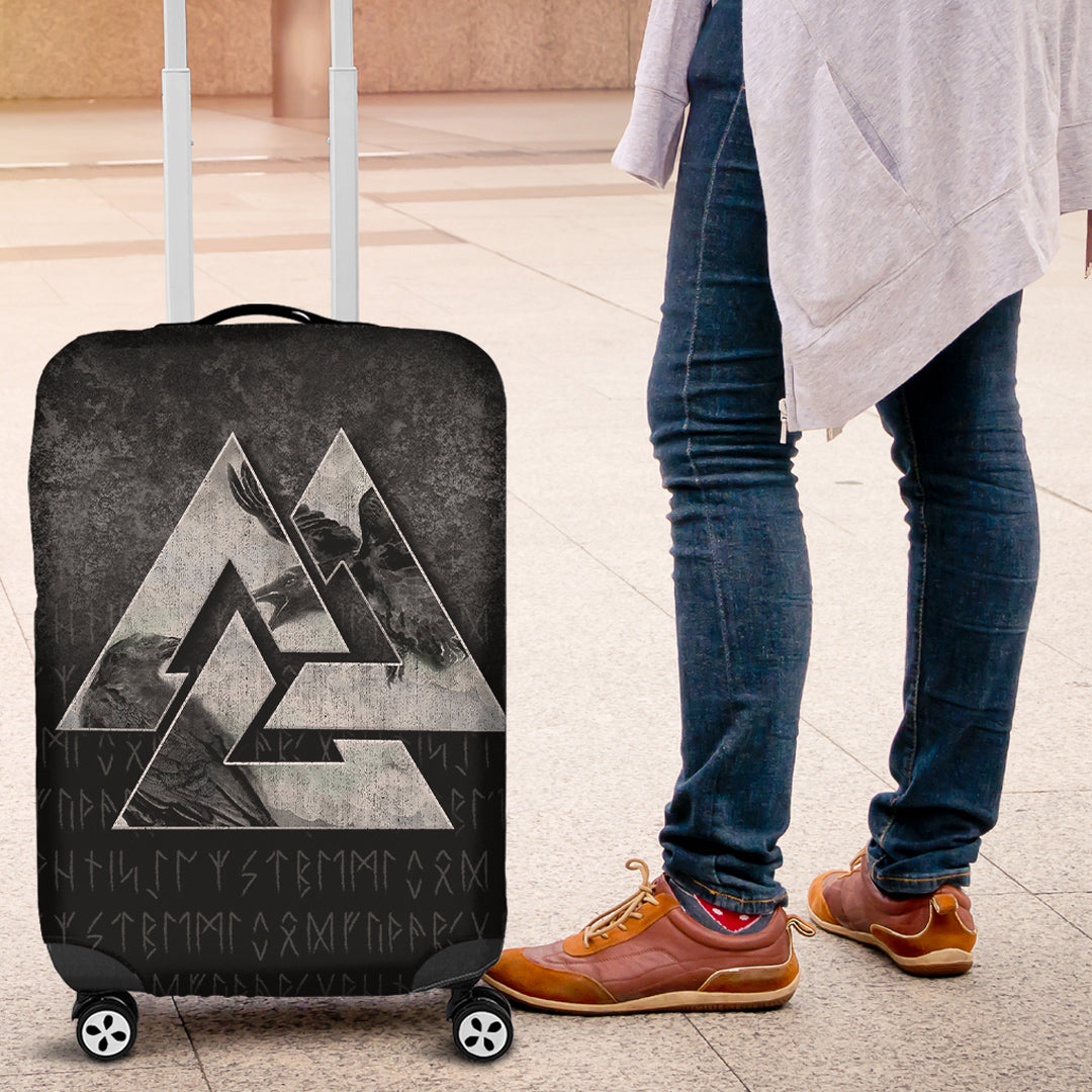 Viking Luggage Covers - Huginn Muninn Ravens from Odin Viking Luggage Covers RLT12 - Wonder Print Shop