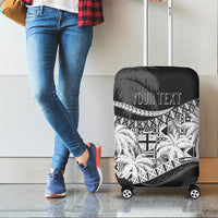 Personalised Fiji Day Luggage Cover Flying Fijians Masi Kesa Style - Black - Wonder Print Shop