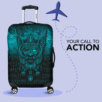 Viking Luggage Covers - Viking Odin Allfather In Asgard - Cyan Version Luggage Covers RLT12 - Wonder Print Shop