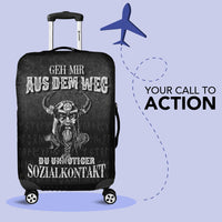 Viking Luggage Covers - Geh mir aus dem Weg du unnotiger Sozialkontakt Luggage Covers RLT12 - Wonder Print Shop