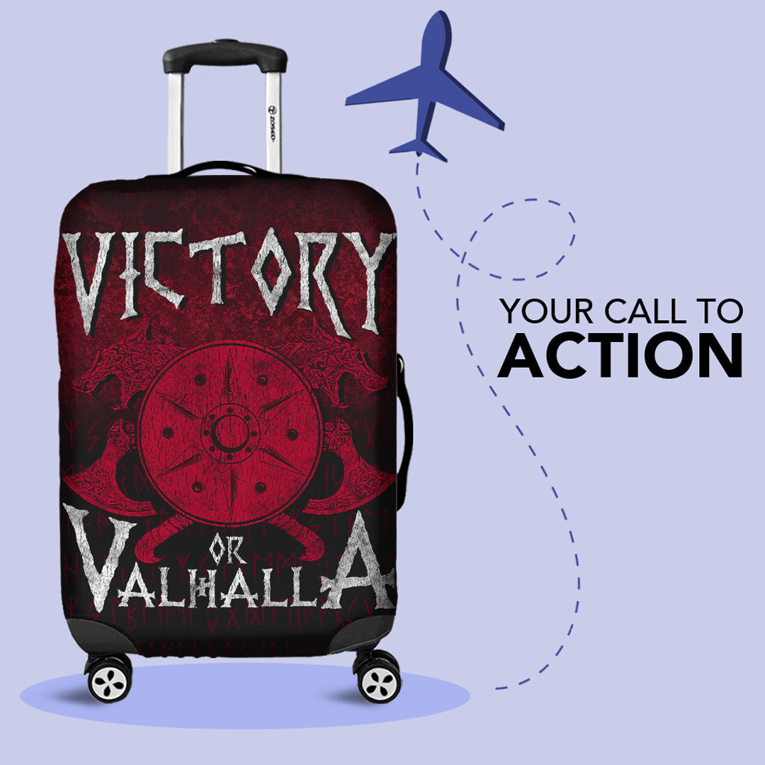 Viking Luggage Covers - Victory or Valhalla Luggage Covers RLT12 - Wonder Print Shop