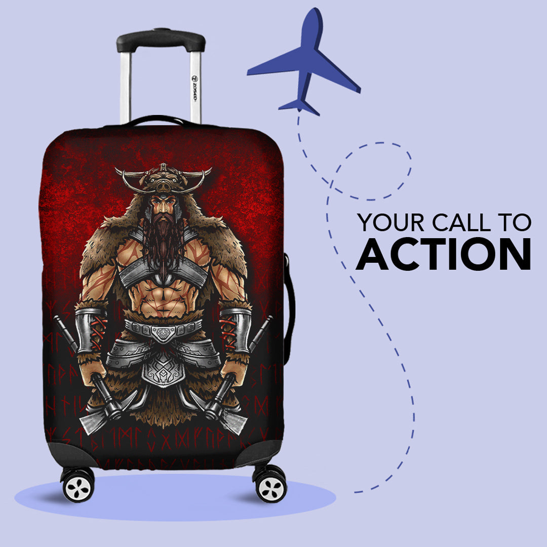 Viking Luggage Covers - Berserker Viking Warrior Valhalla Luggage Covers RLT12 - Wonder Print Shop