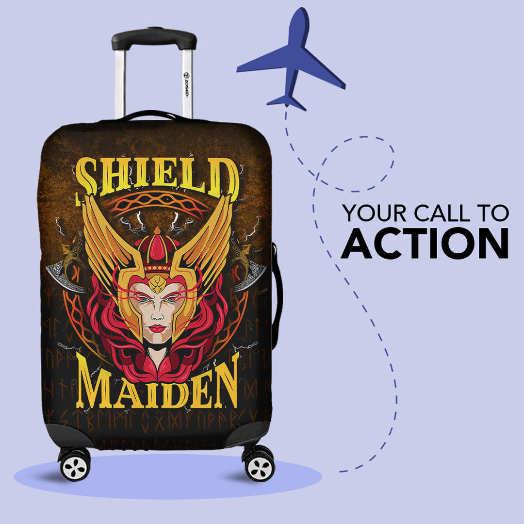 Viking Luggage Covers - Shield Maiden Luggage Covers RLT12 - Wonder Print Shop