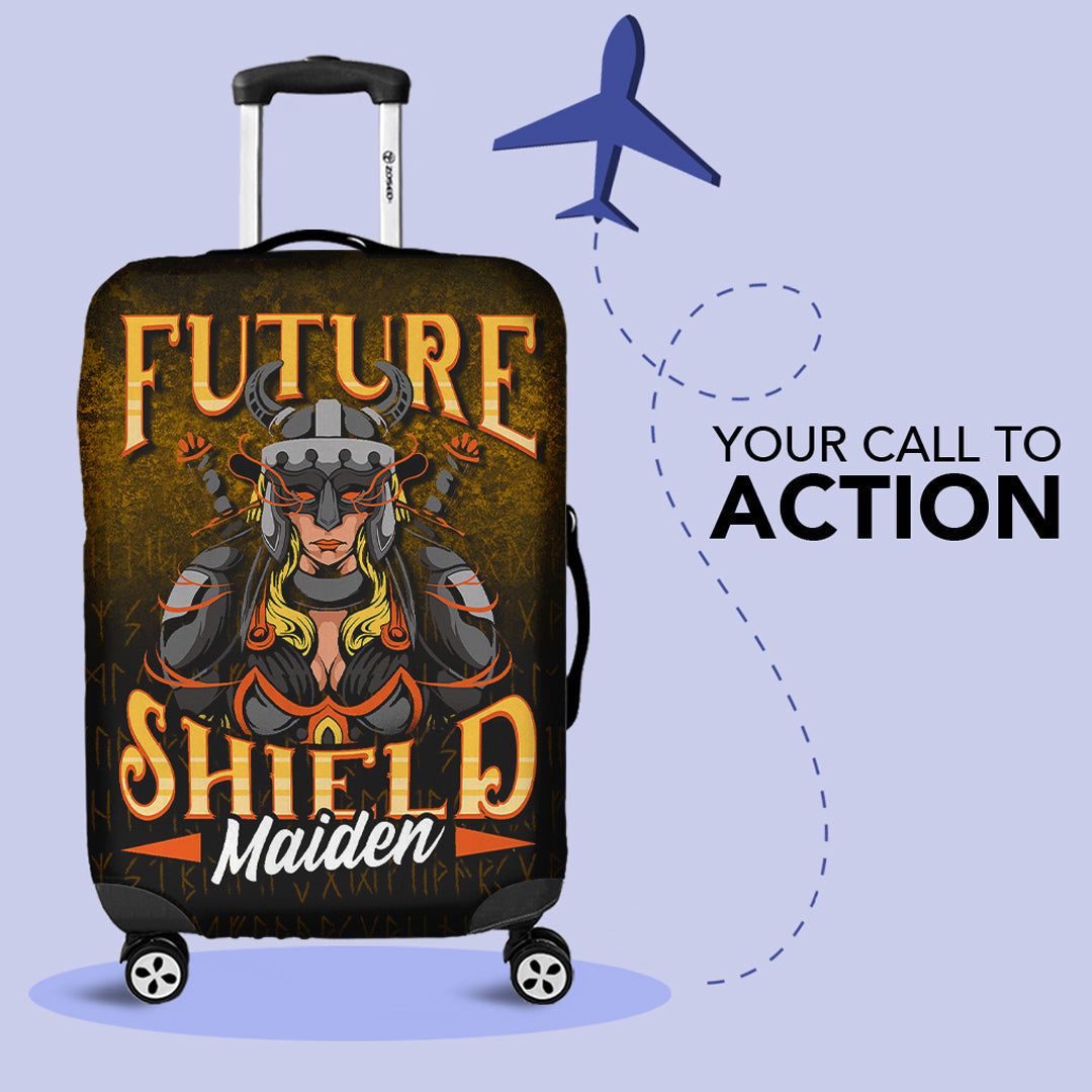 Viking Luggage Covers - Future Shield Maiden Luggage Covers RLT12 - Wonder Print Shop