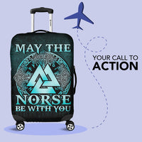 Viking Luggage Covers - May The Norse Be With You Viking - Cyan Version Luggage Covers RLT12 - Wonder Print Shop
