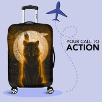 Viking Luggage Covers - Fenrir Viking Wolf - Gold Version Luggage Covers RLT12 - Wonder Print Shop
