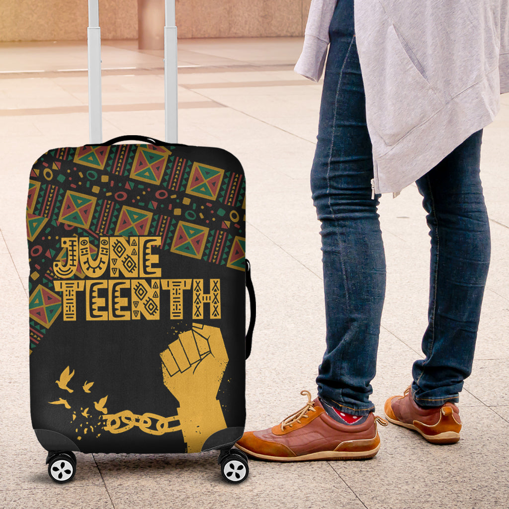 Juneteenth Tribal Pattern Luggage Cover Freedom Day - Wonder Print Shop