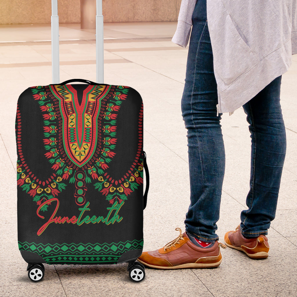 Juneteenth Dashiki Luggage Cover Freedom United - Pan - African Flag - Wonder Print Shop