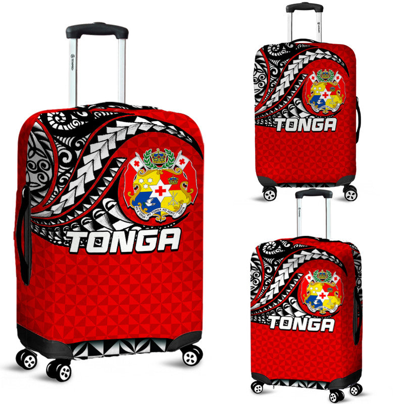 Tonga Luggage Cover Polynesian Tattoo LT6 - Wonder Print Shop