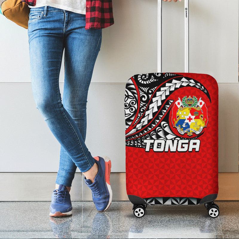 Tonga Luggage Cover Polynesian Tattoo LT6 - Wonder Print Shop