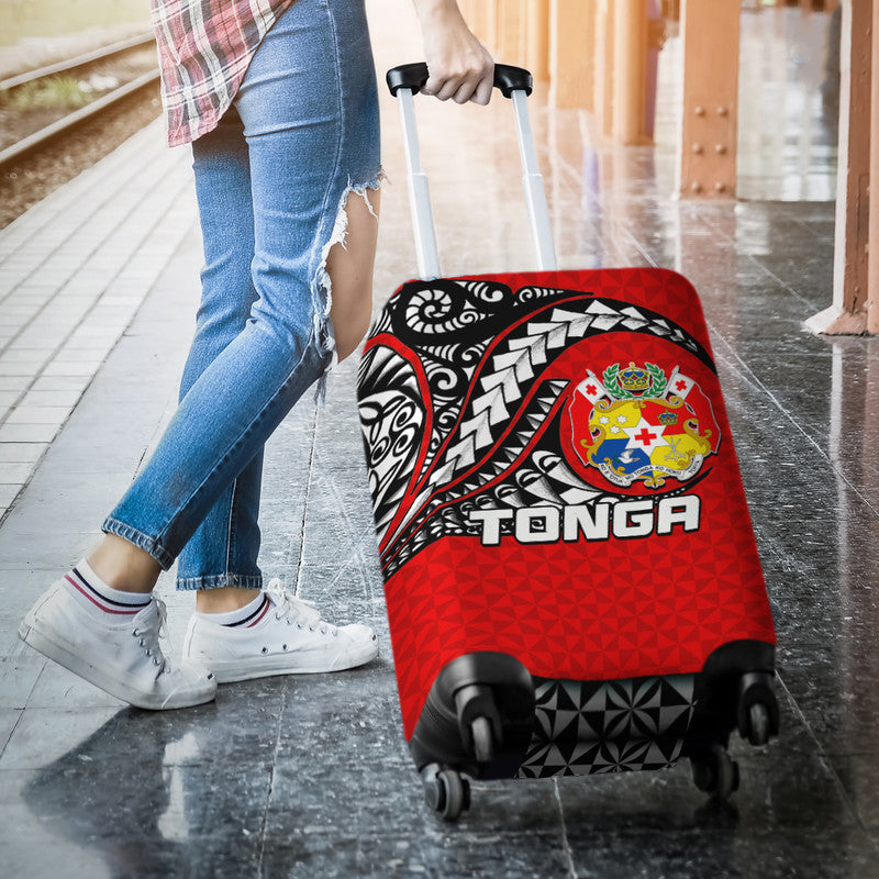 Tonga Luggage Cover Polynesian Tattoo LT6 - Wonder Print Shop