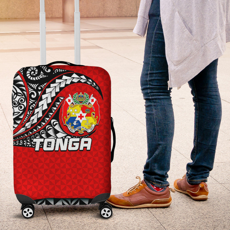 Tonga Luggage Cover Polynesian Tattoo LT6 - Wonder Print Shop