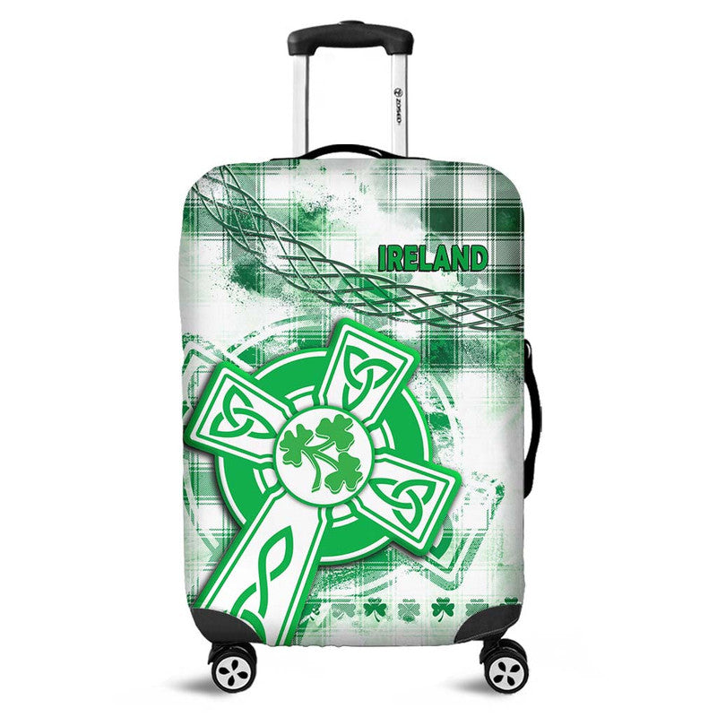 Ireland Cross Cricket Team Luggage Cover Celtic Irish Green Pattern Unique No1 - Wonder Print Shop