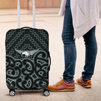 New Zealand Luggage Maori Graphic Tee patterns Green LT6 - Wonder Print Shop