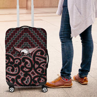 New Zealand Luggage Maori Graphic Tee patterns Red LT6 - Wonder Print Shop