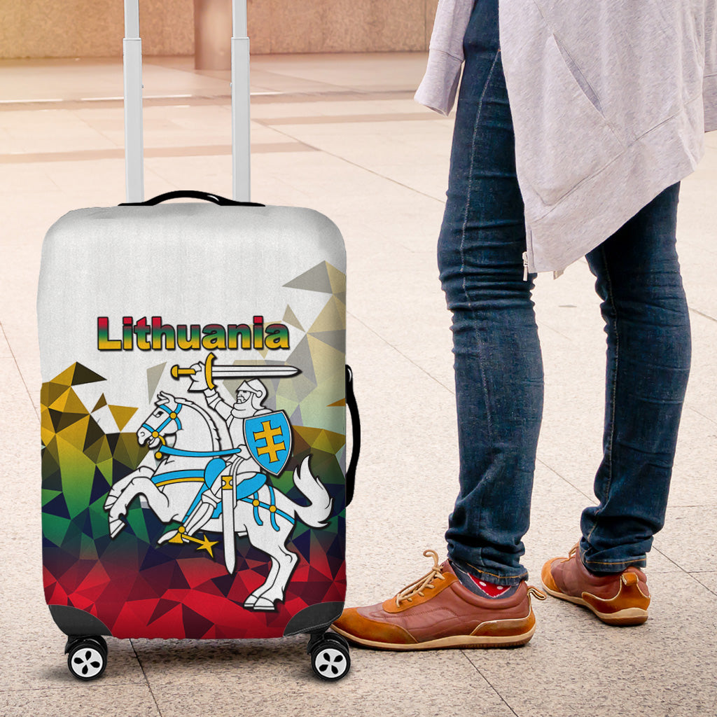 Lithuania Luggage Cover Polygonal Template Style LT6 - Wonder Print Shop