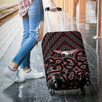 New Zealand Luggage Maori Graphic Tee patterns Red LT6 - Wonder Print Shop