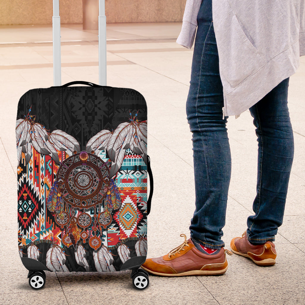Native American Luggage Cover Native Patterns Dreamcatcher LT6 - Wonder Print Shop