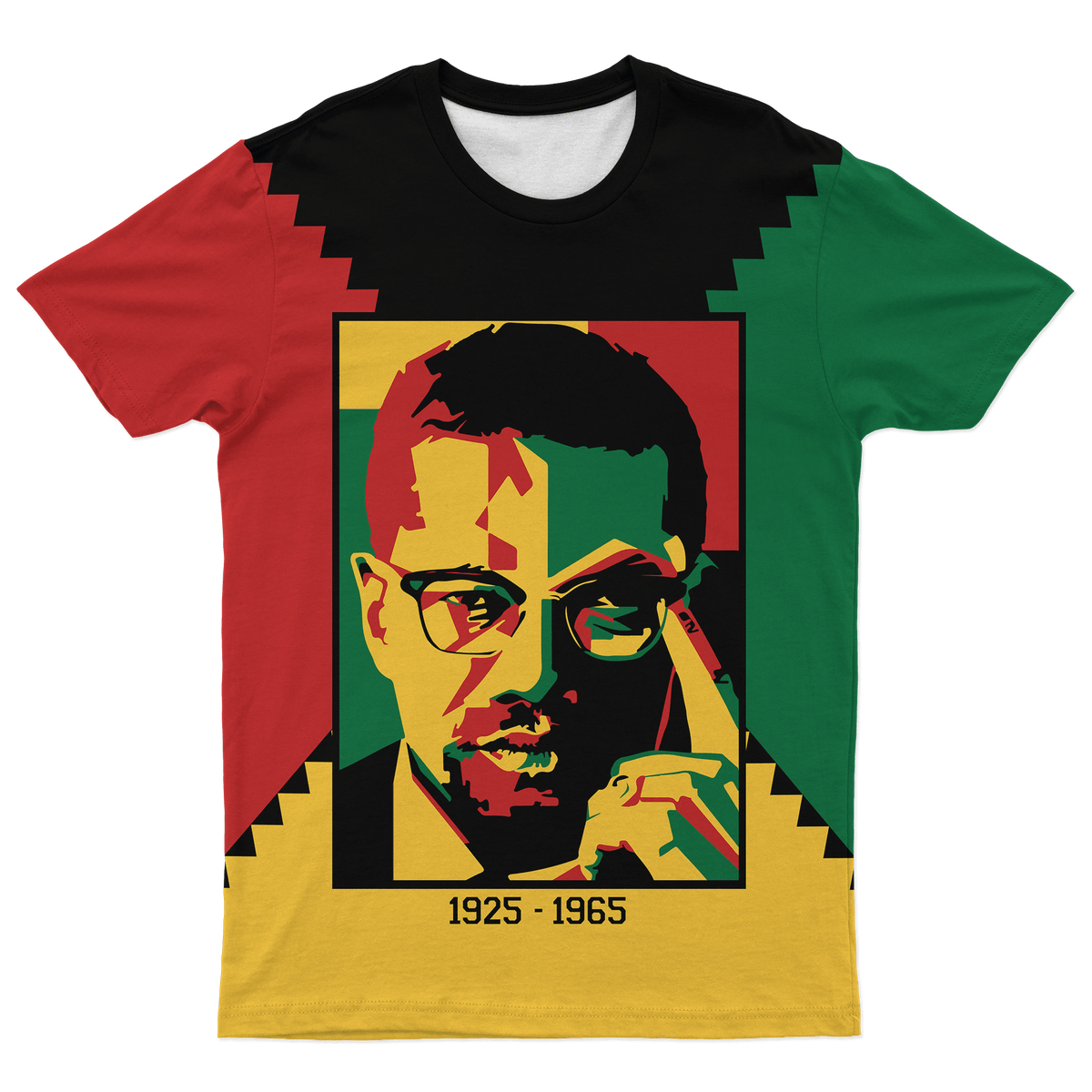 BLM African T Shirt MALCOLM X RYG 1 African T Shirt - Wonder Print Shop