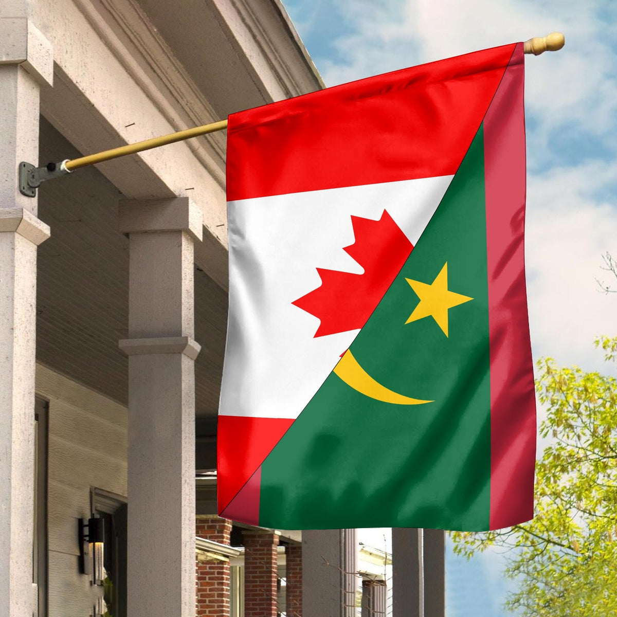 Canada Flag With Mauritania Flag - Wonder Print Shop