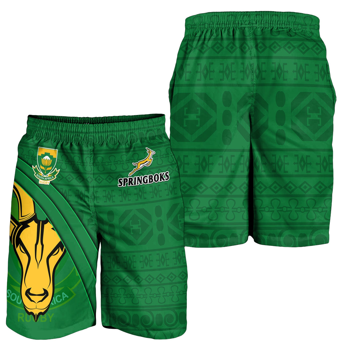 south-africa-rugby-men-shorts-bokke-springbok-with-african-pattern-stronger-together