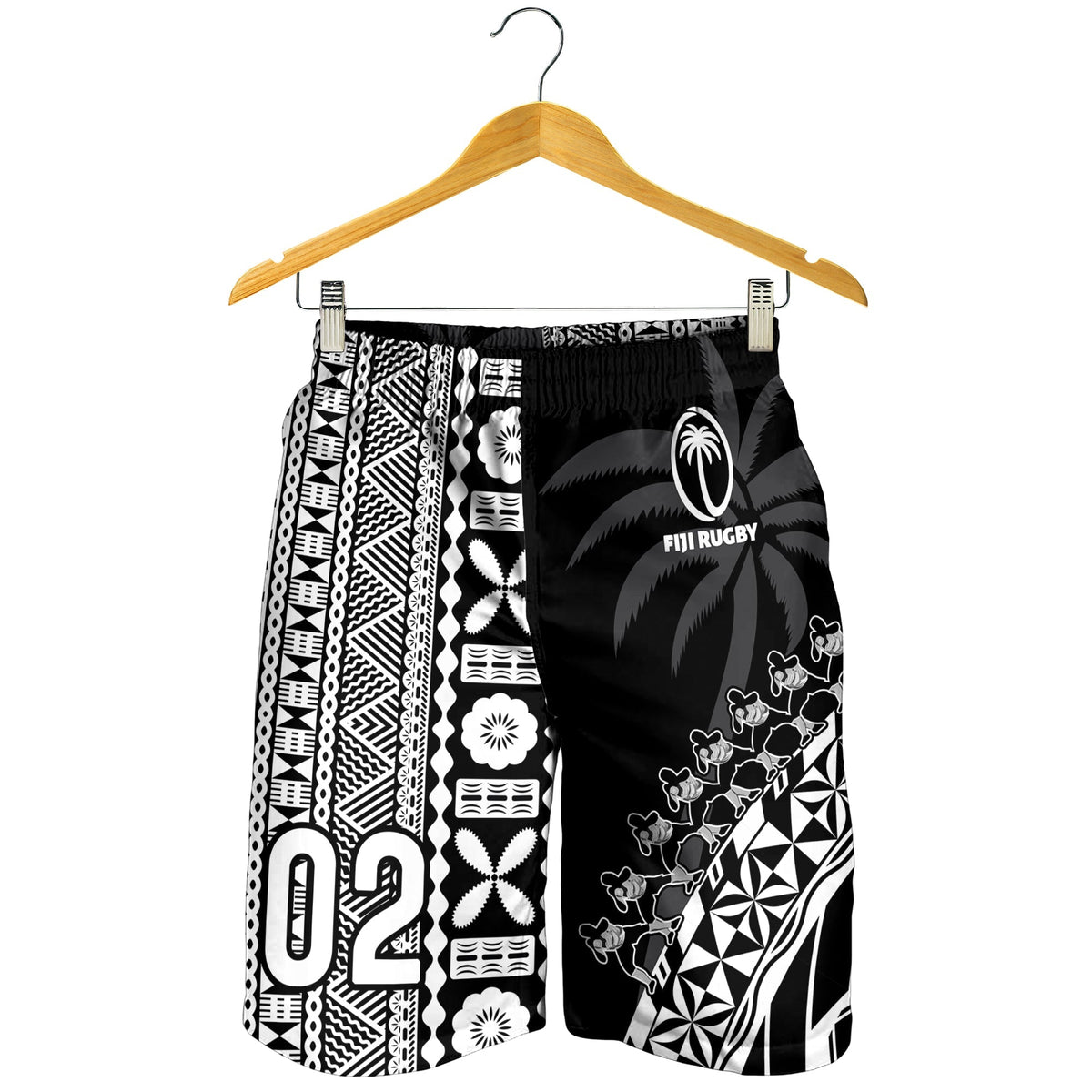 custom-personalised-fiji-rugby-men-shorts-fijian-cibi-dance-tapa-pattern-black