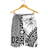 custom-personalised-fiji-rugby-men-shorts-fijian-cibi-dance-tapa-pattern-white