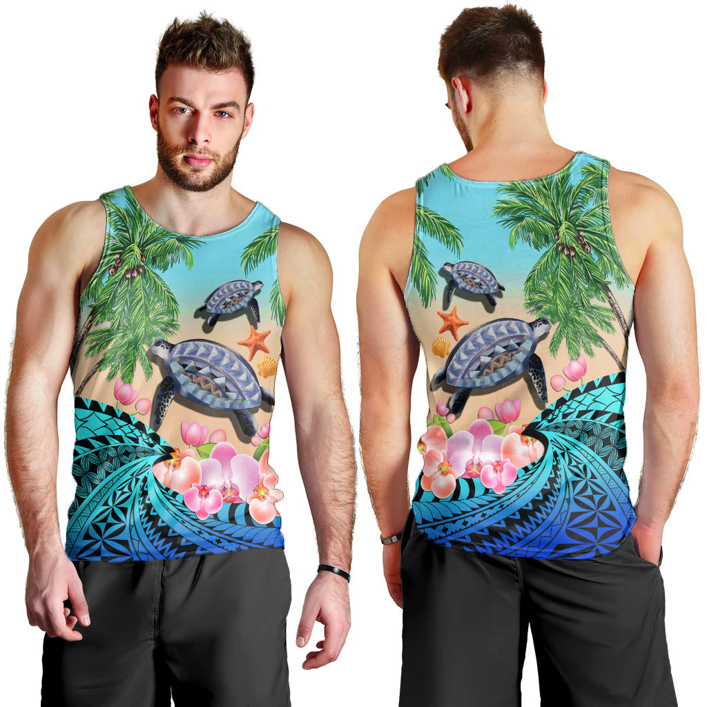 polynesian-turtle-coconut-tree-and-orchids-men-tank-top